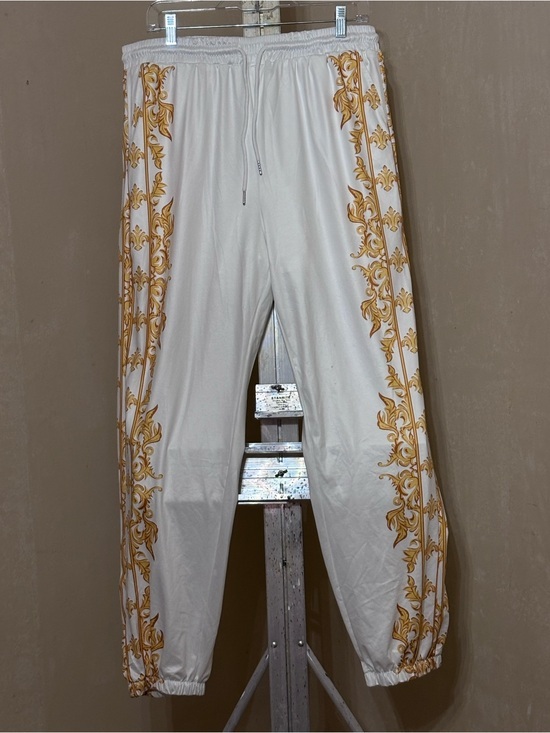 Manfinity Other - Manfinity Homme White Baroque Print Track Pants Joggers Sz XL